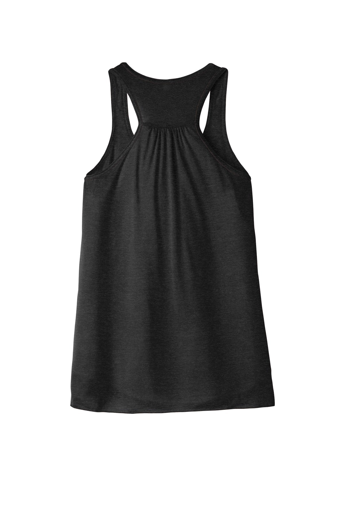 BELLA+CANVAS Women's Flowy Racerback Tank - Black Heather - flat back