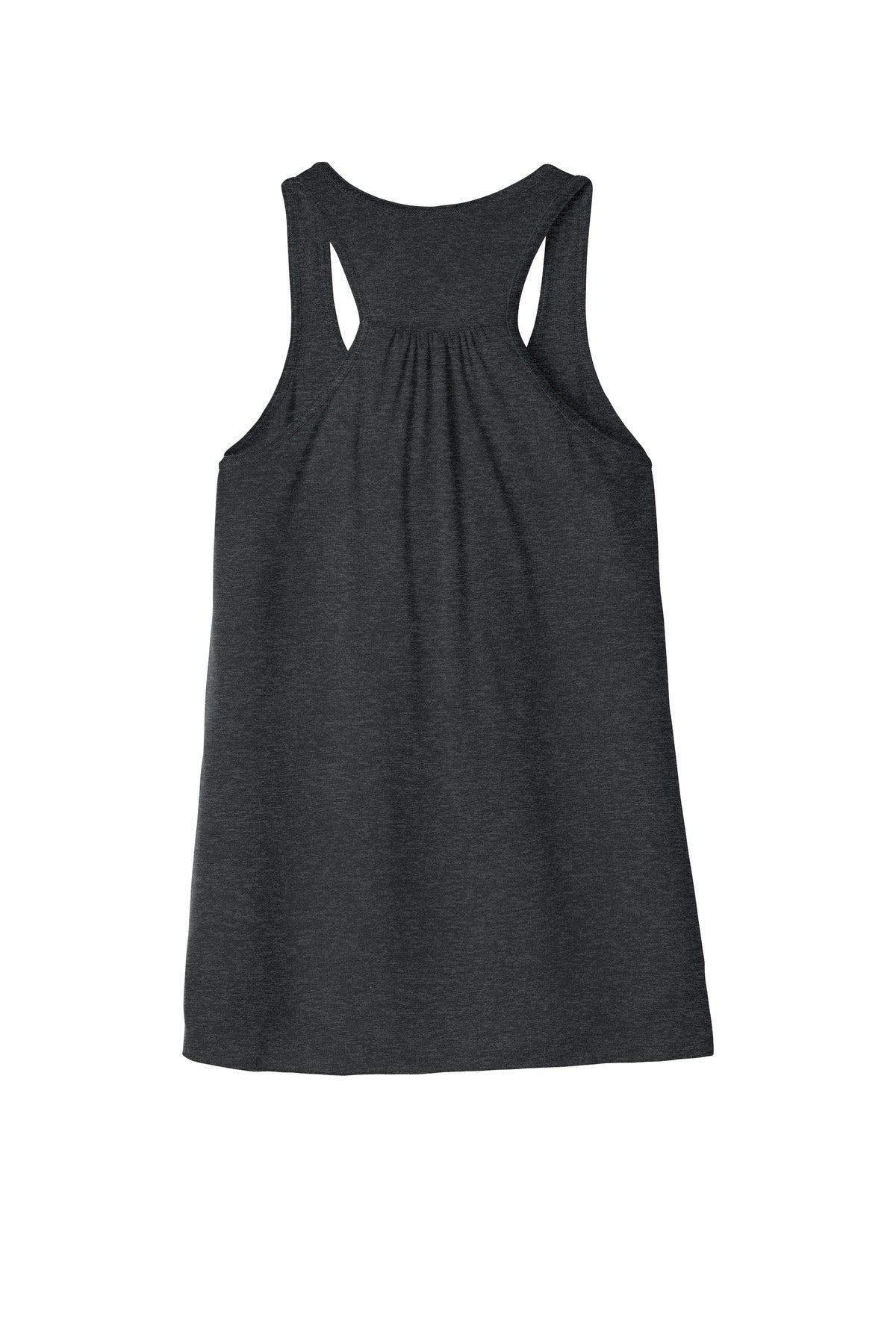 BELLA+CANVAS Women's Flowy Racerback Tank - Dark Grey Heather - flat back