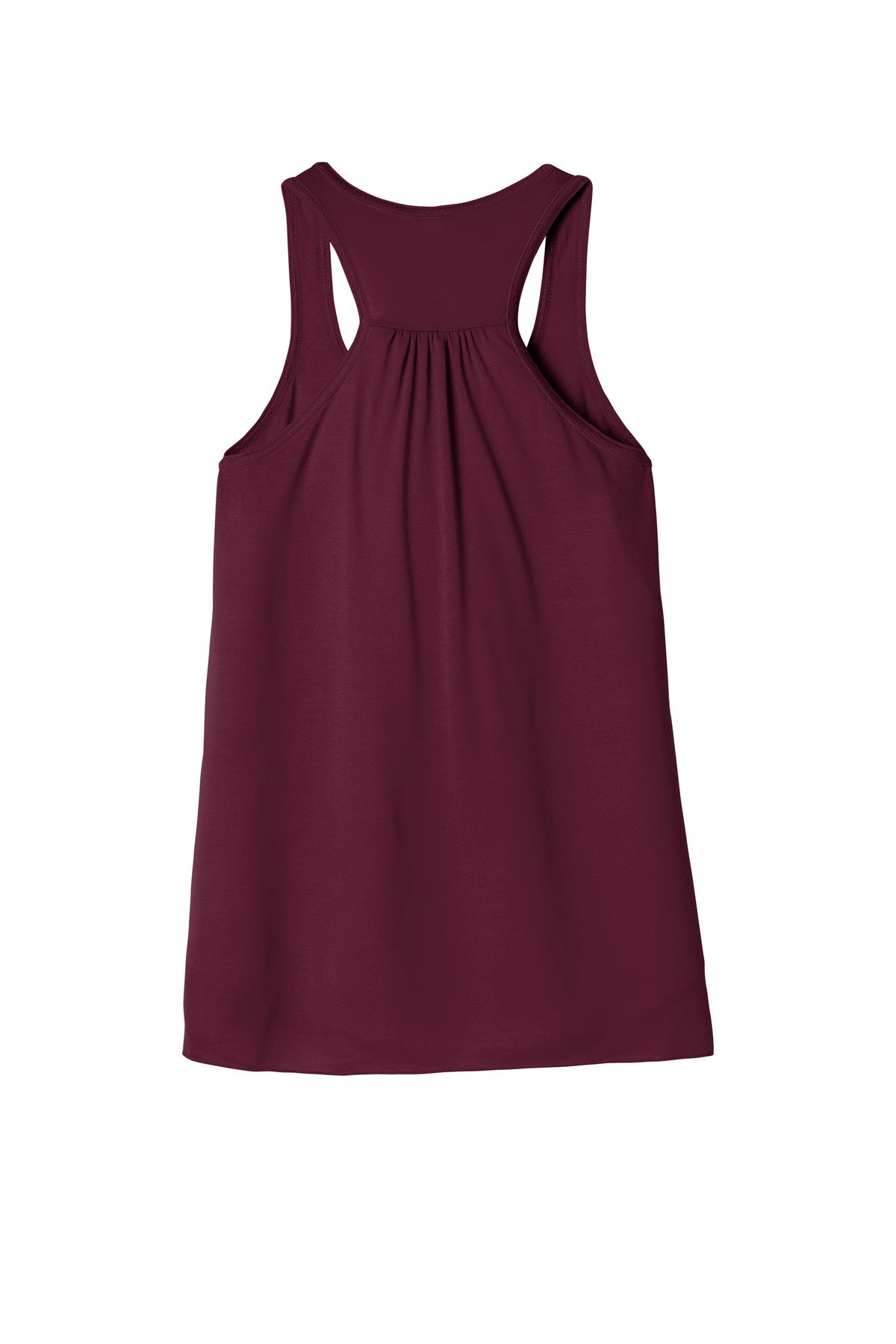 BELLA+CANVAS Women's Flowy Racerback Tank - Maroon - flat back