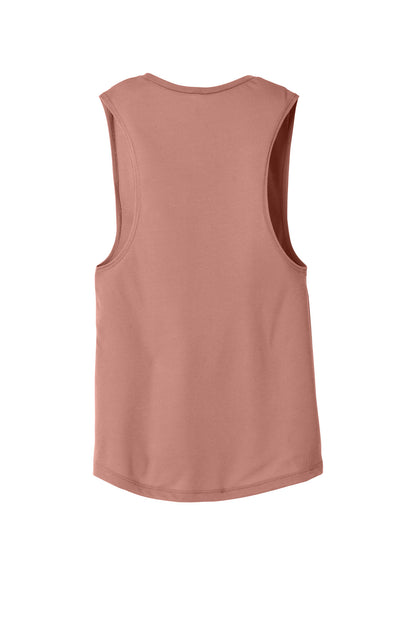 BELLA+CANVAS Women's Flowy Scoop Muscle Tank - Mauve - flat back