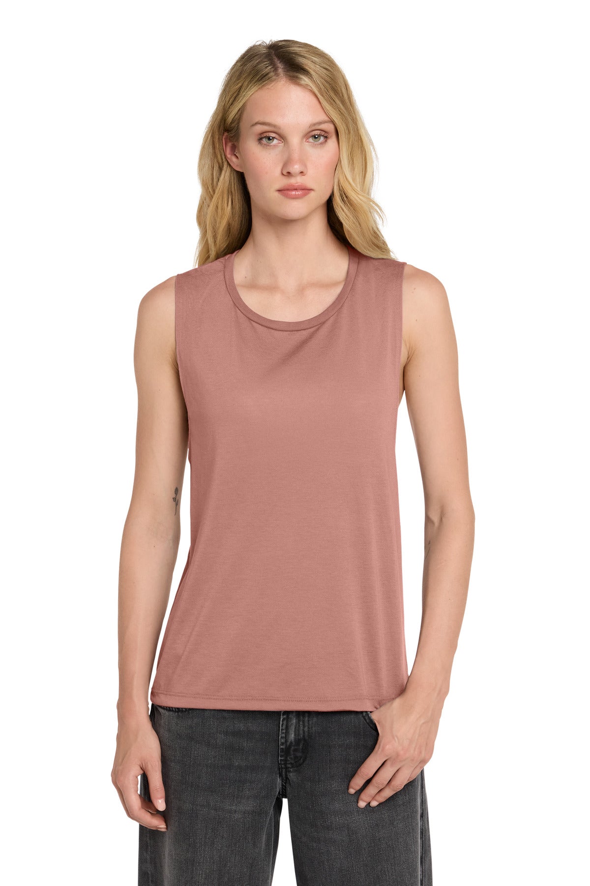 BELLA+CANVAS Women's Flowy Scoop Muscle Tank - Mauve - front