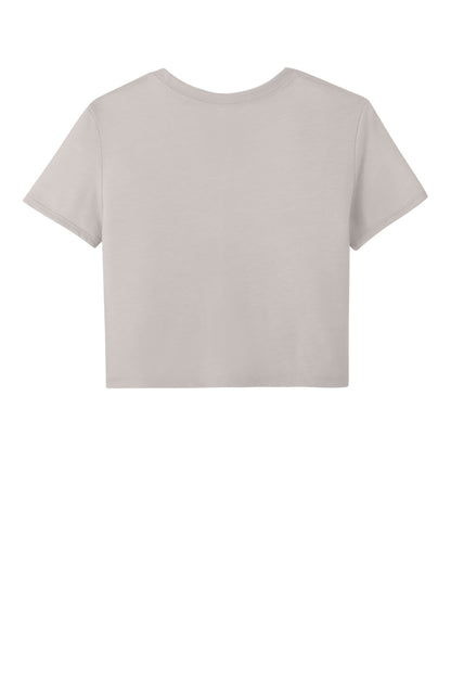 BELLA+CANVAS Women's Flowy Cropped Tee - Heather Dust - flat back
