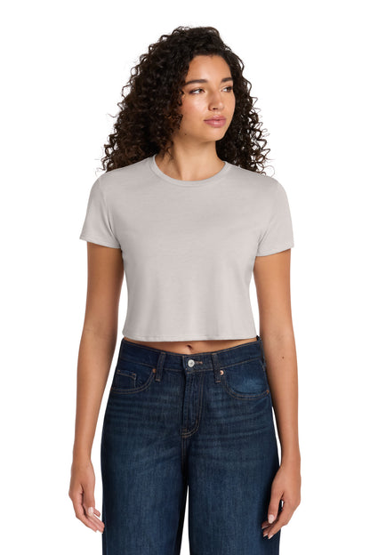 BELLA+CANVAS Women's Flowy Cropped Tee - Heather Dust - front