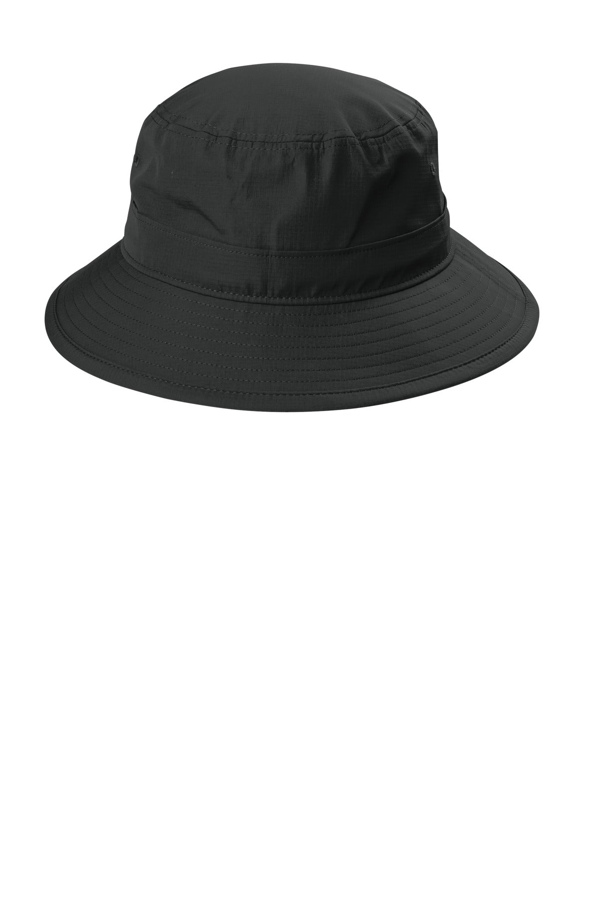 Port Authority Outdoor UV Bucket Hat - Black - front