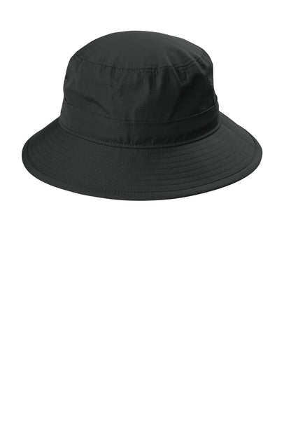 Port Authority Outdoor UV Bucket Hat - Black - front