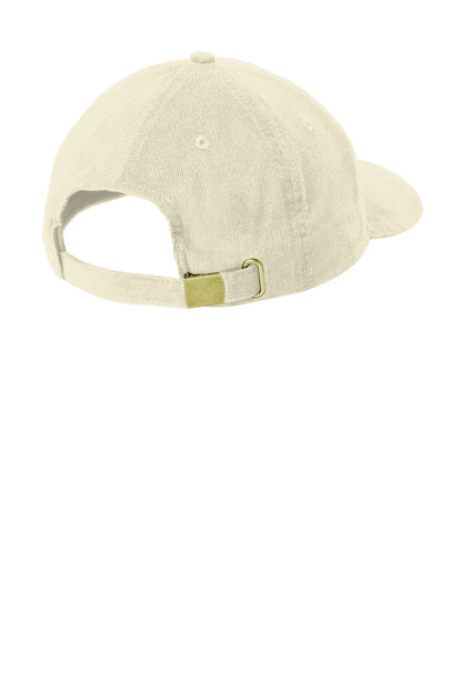 Port Authority Light Corduroy Dad Cap - Stone - back
