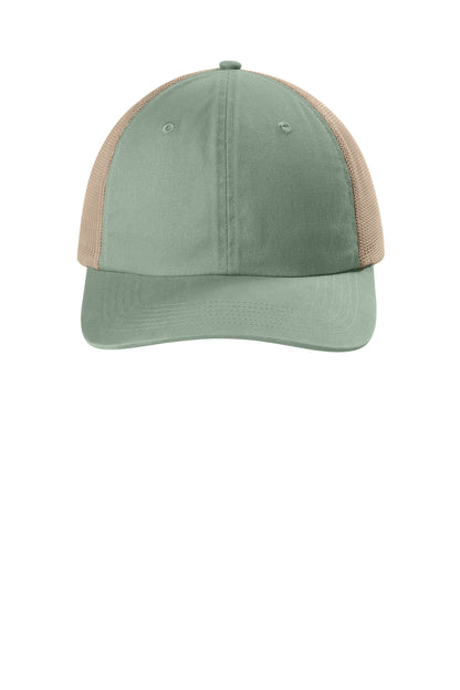 Comfort Colors Sunwashed Trucker Cap - Bay - flat front