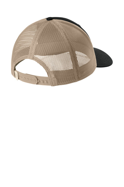 Comfort Colors Sunwashed Trucker Cap - Black - flat back