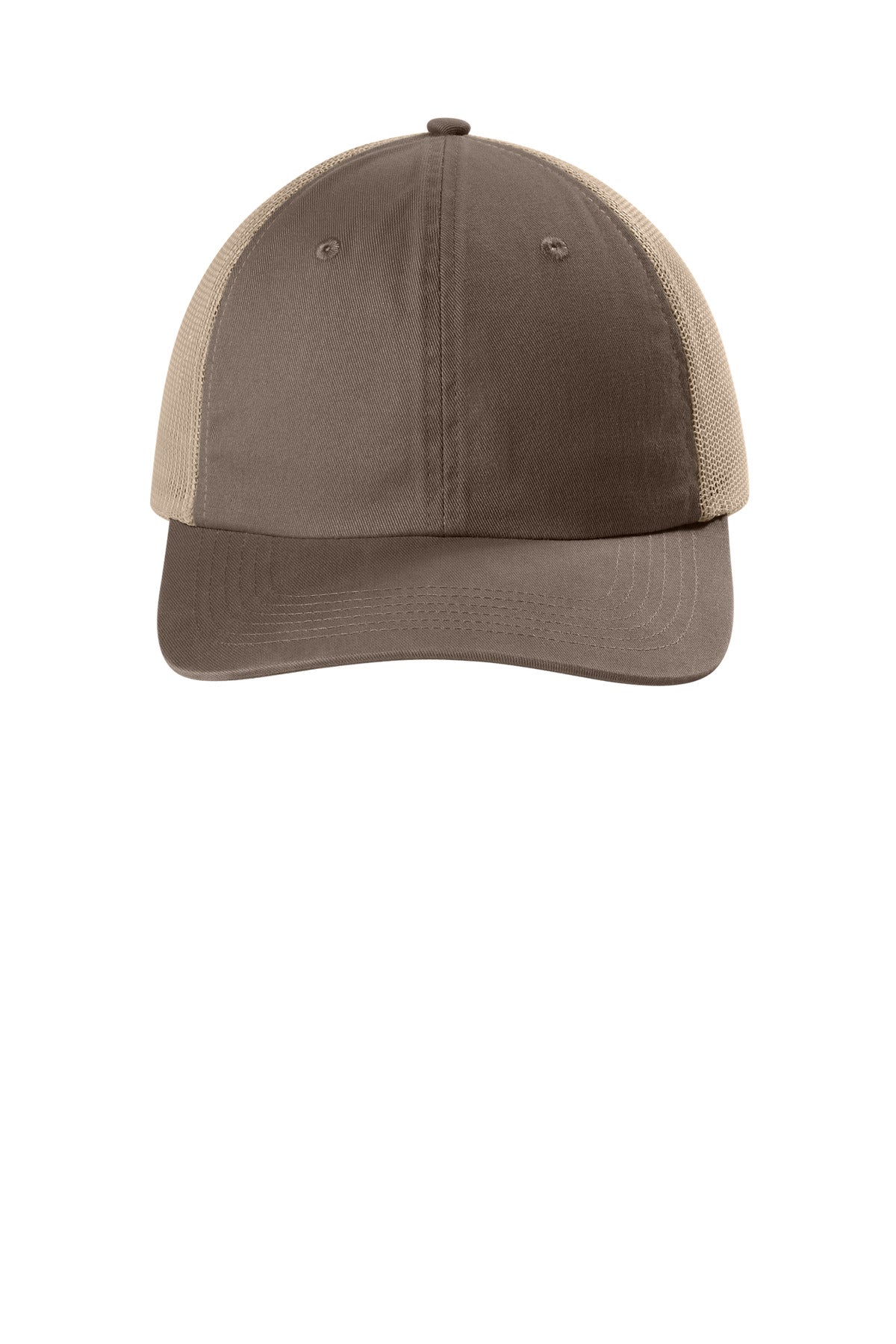 Comfort Colors Sunwashed Trucker Cap - Espresso - flat front