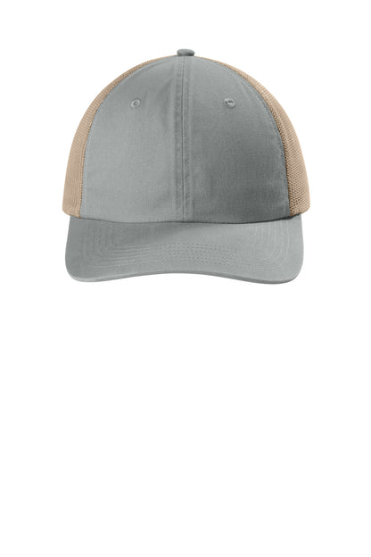 Comfort Colors Sunwashed Trucker Cap - Granite - flat front