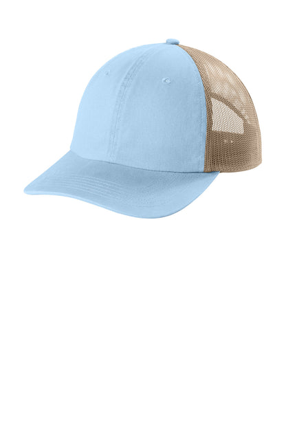 Comfort Colors Sunwashed Trucker Cap - Hydrangea - front