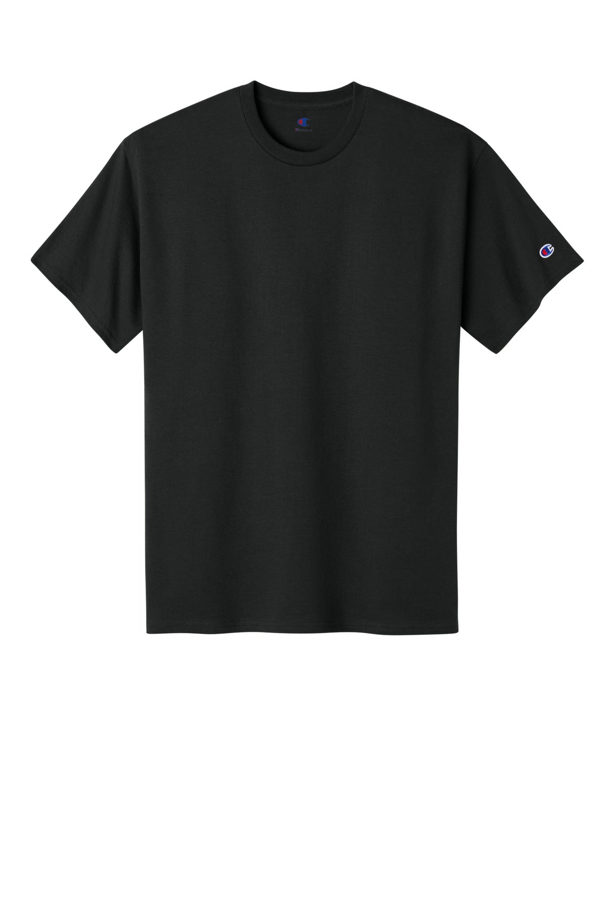 Champion Jersey Short Sleeve Tee - Black - flat front