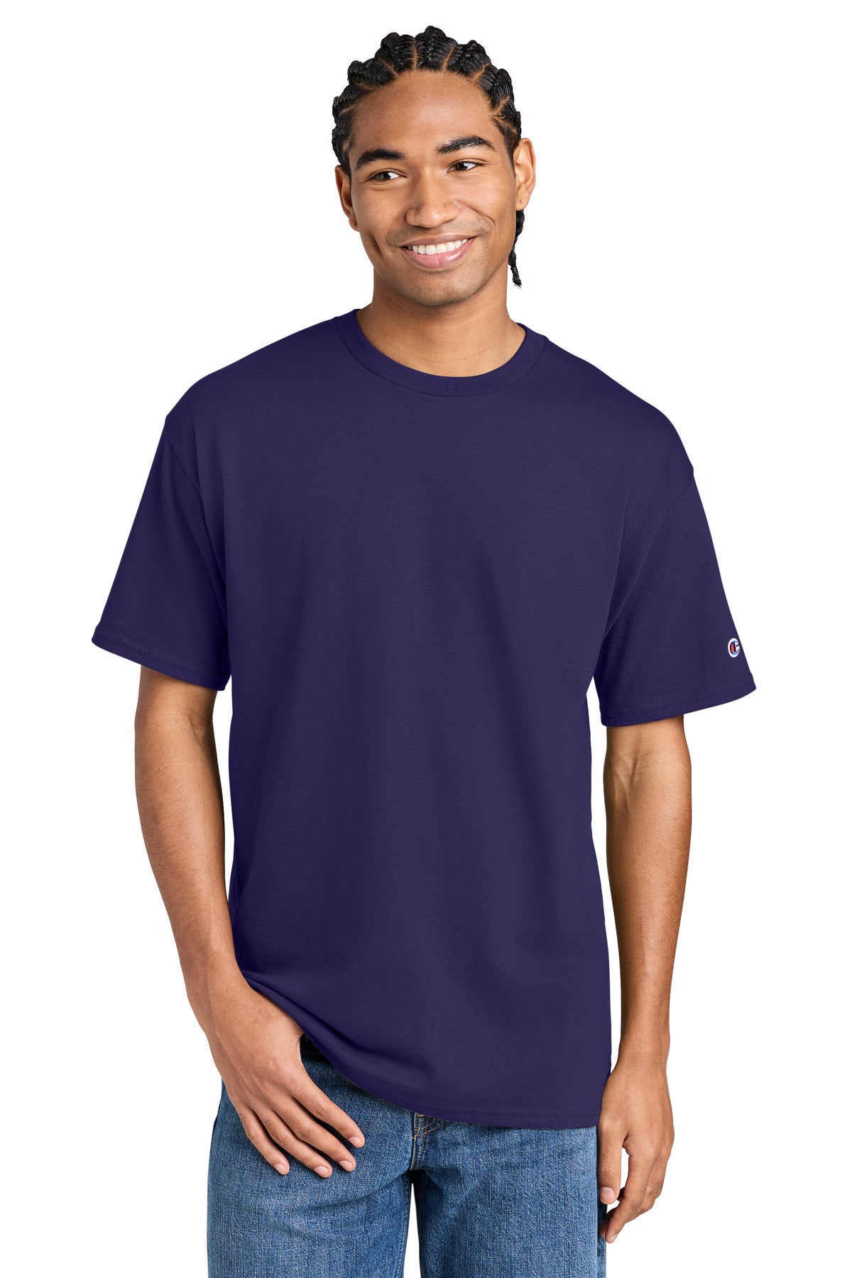 Champion Jersey Short Sleeve Tee - Champion Purple - front