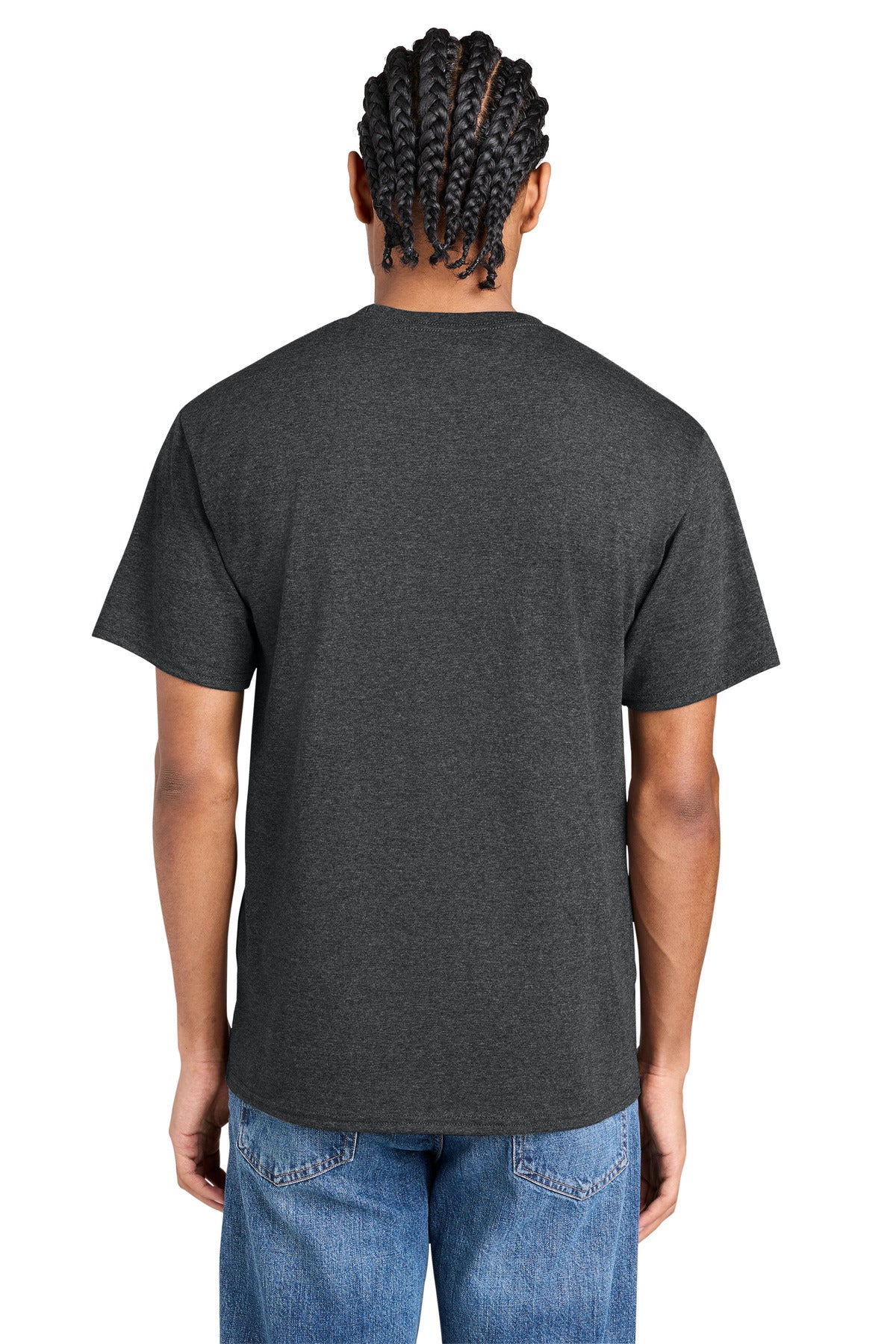 Champion Jersey Short Sleeve Tee - Charcoal Heather - back