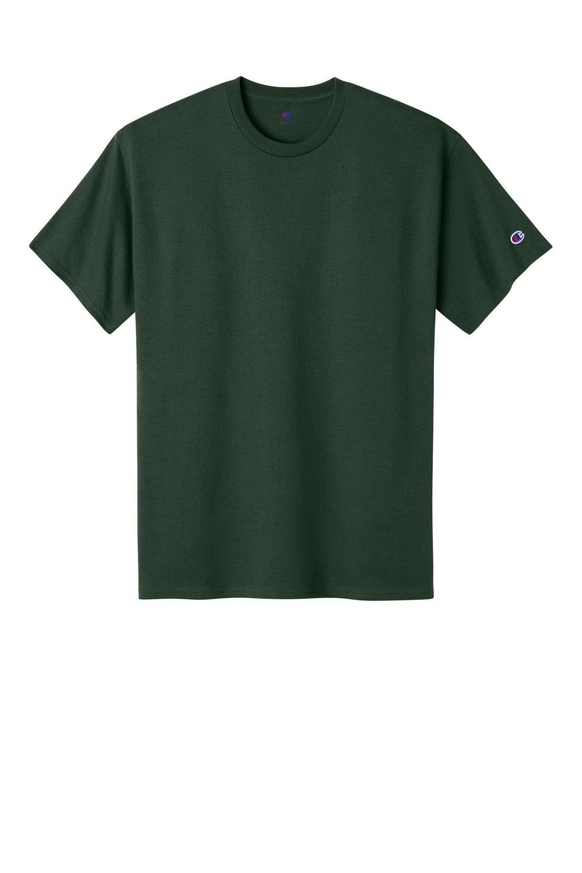 Champion Jersey Short Sleeve Tee - Dark Green - flat front