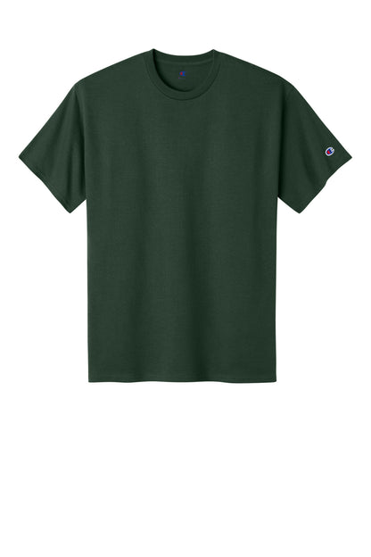 Champion Jersey Short Sleeve Tee - Dark Green - flat front