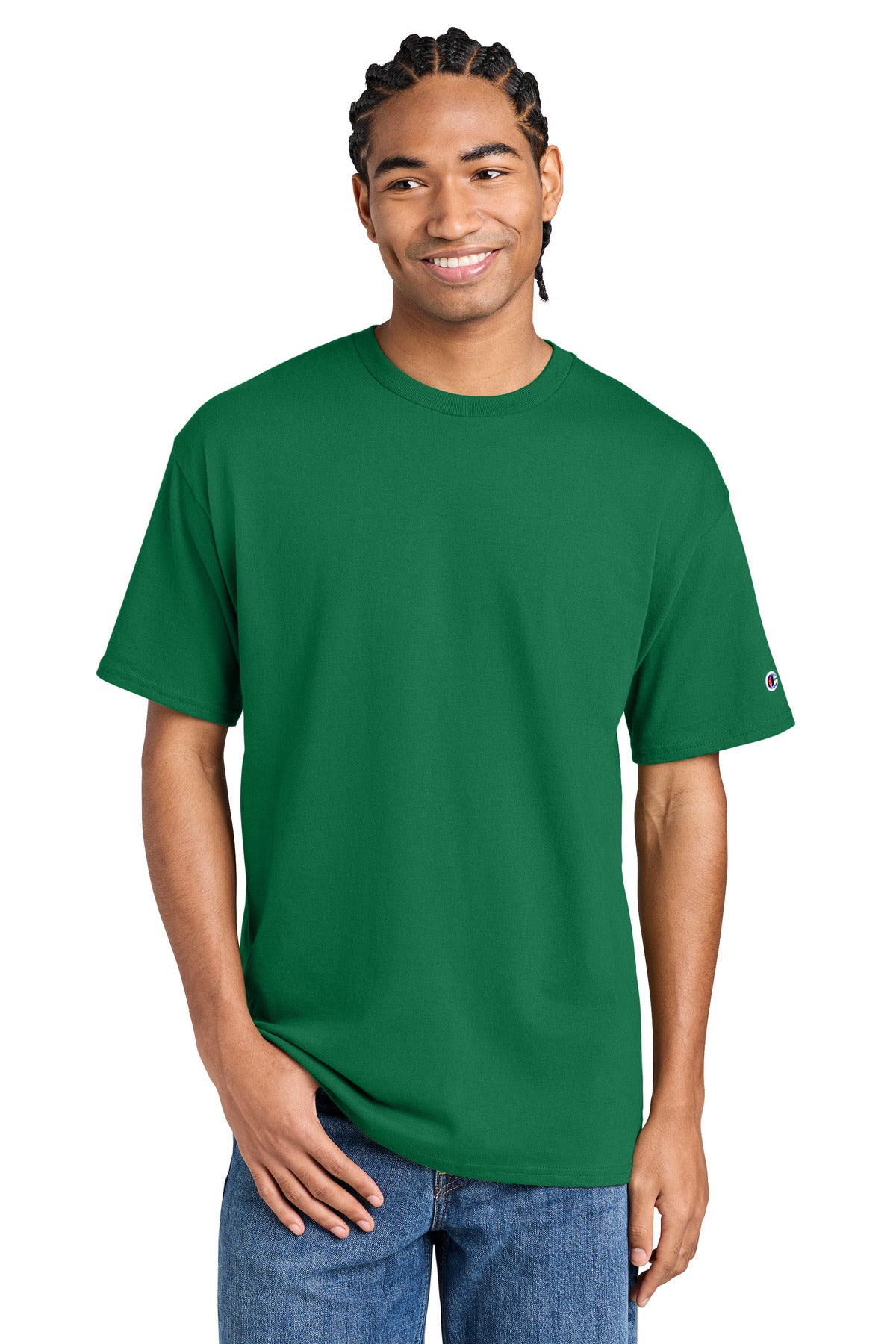 Champion Jersey Short Sleeve Tee - Kelly Green - front