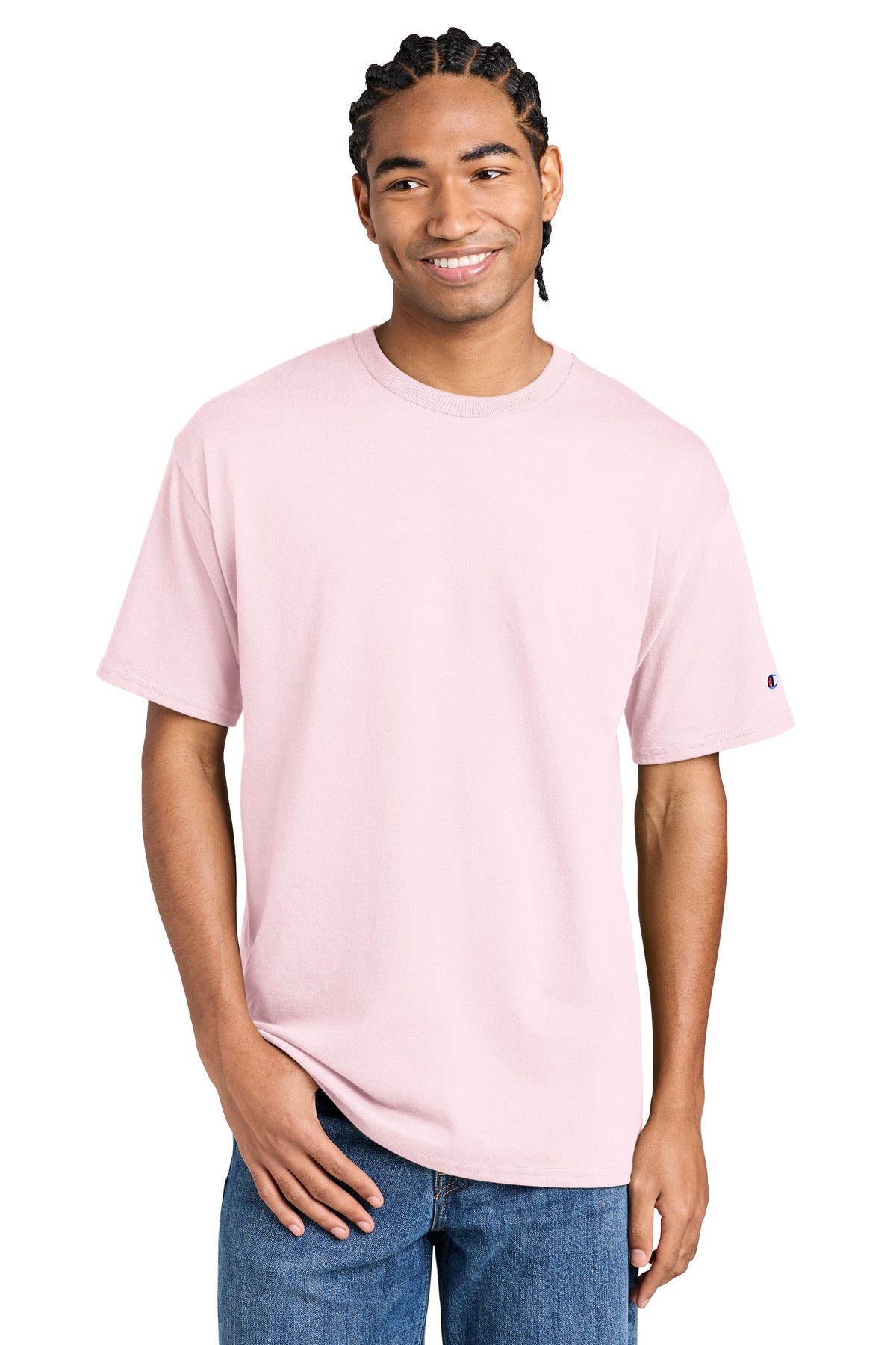 Champion Jersey Short Sleeve Tee - Lilac Pink - front