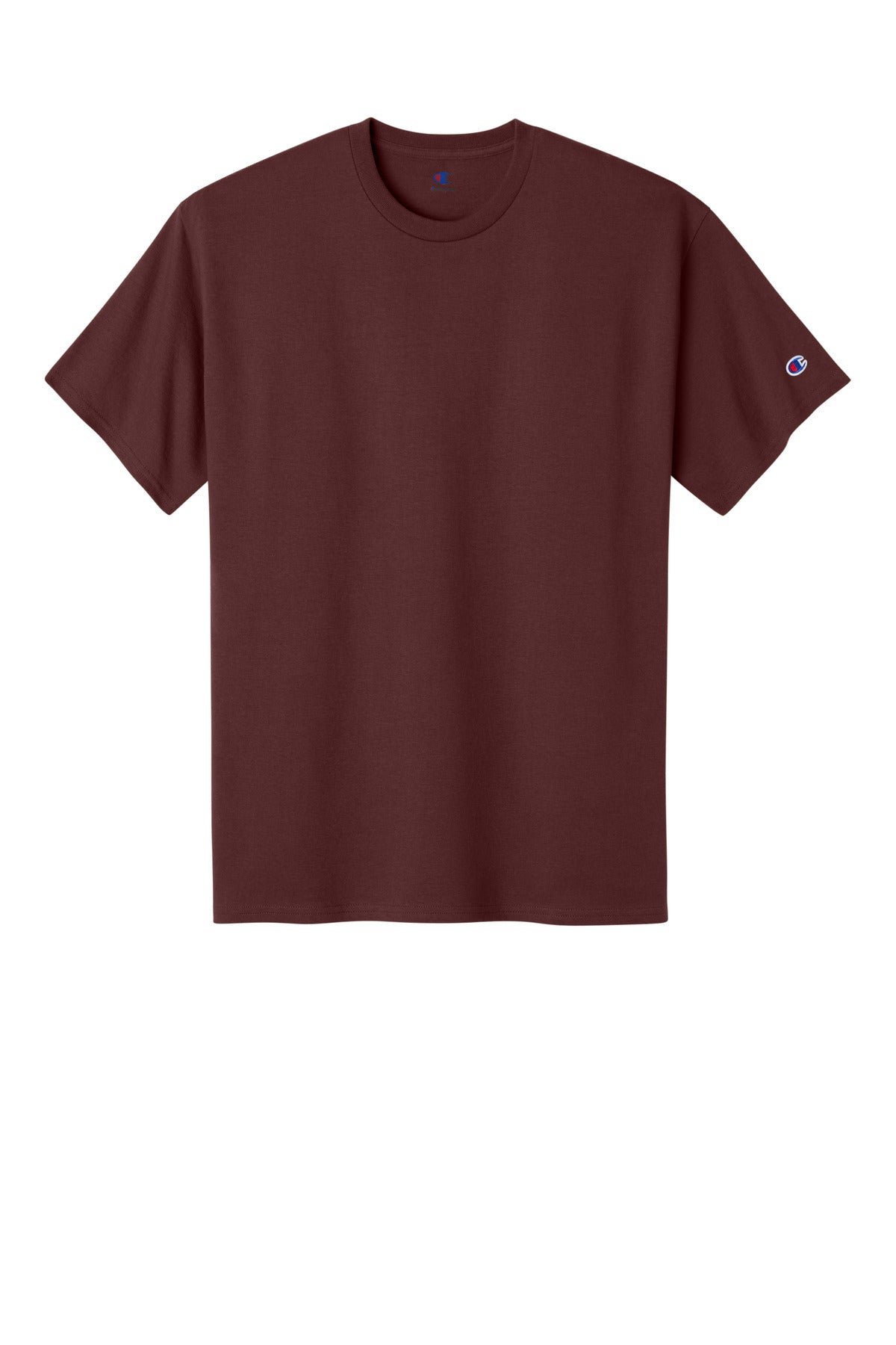 Champion Jersey Short Sleeve Tee - Maroon - flat front