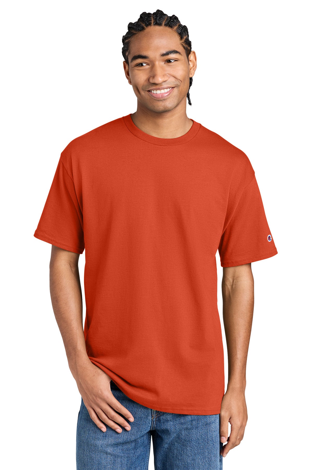 Champion Jersey Short Sleeve Tee - Orange - front