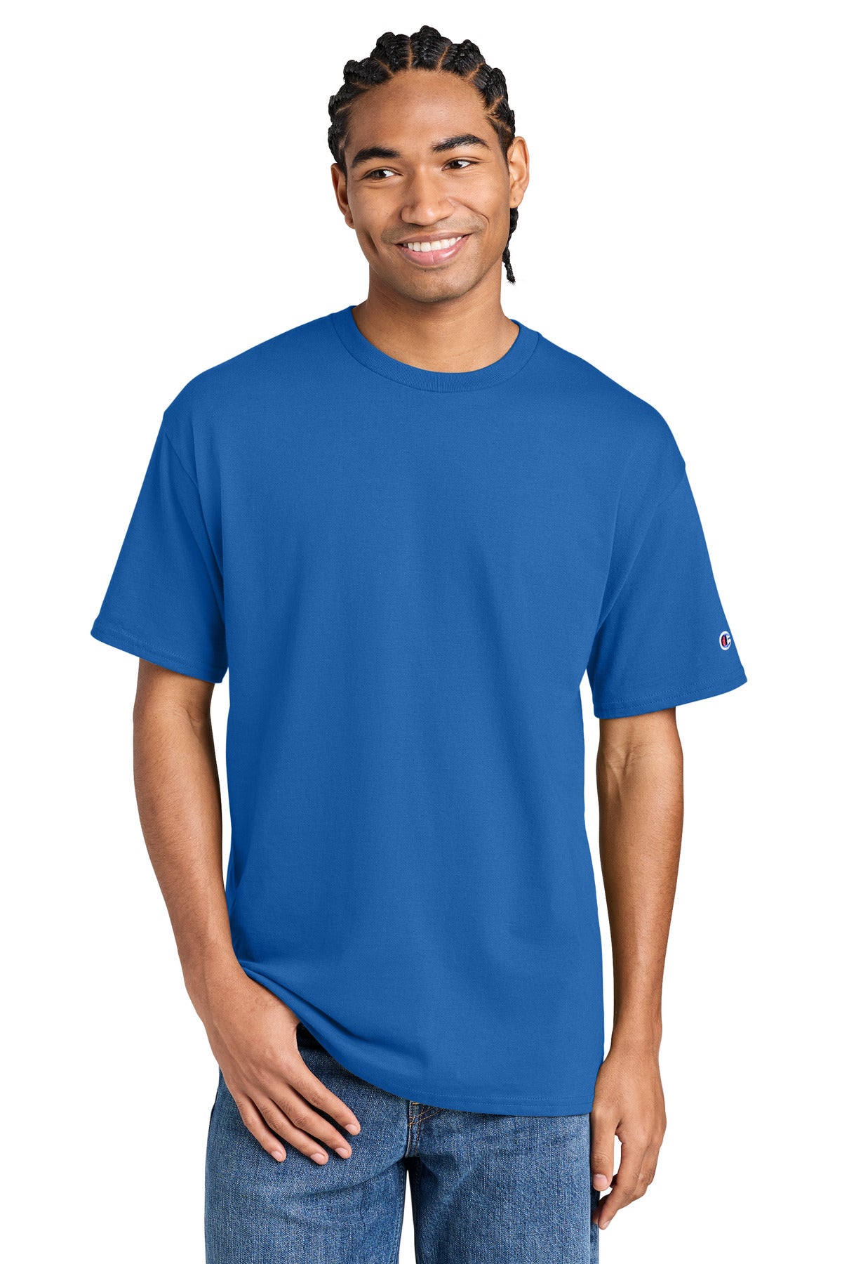 Champion Jersey Short Sleeve Tee - Royal Blue - front