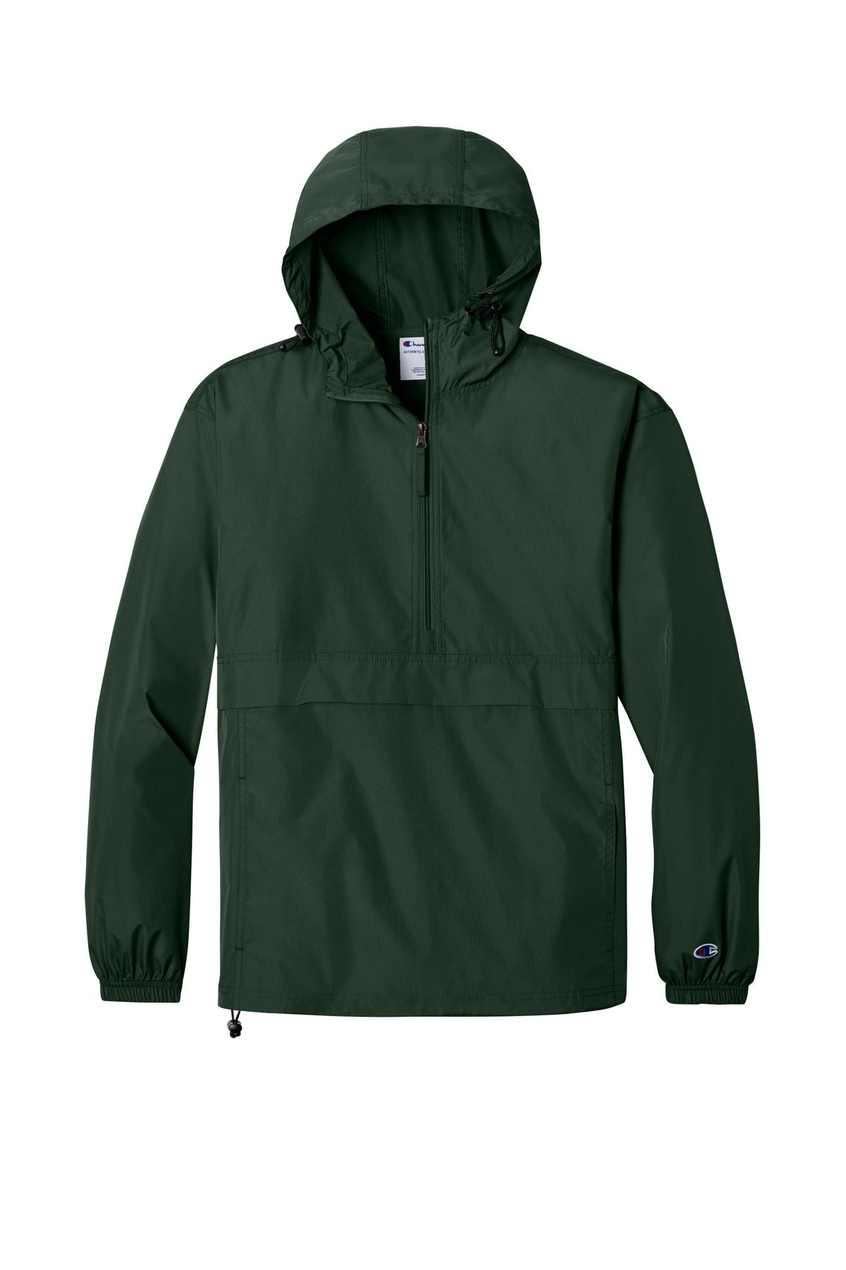 Champion Packable Anorak Jacket - Dark Green - flat front