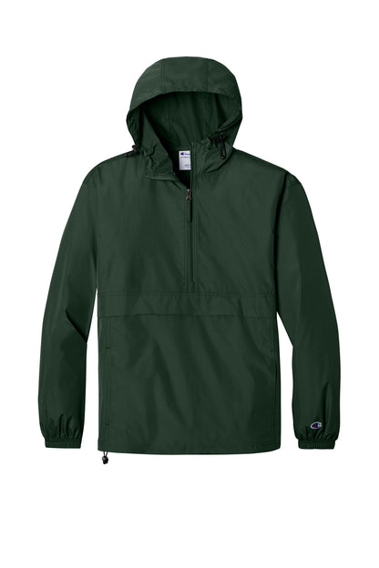 Champion Packable Anorak Jacket - Dark Green - flat front
