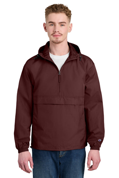Champion Packable Anorak Jacket - Maroon - front
