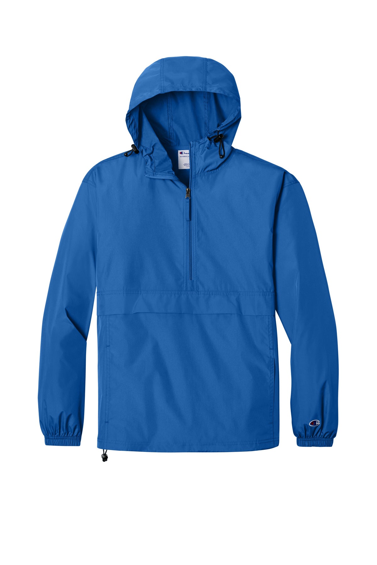 Champion Packable Anorak Jacket - Royal Blue - flat front