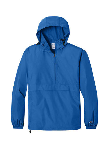 Champion Packable Anorak Jacket - Royal Blue - flat front