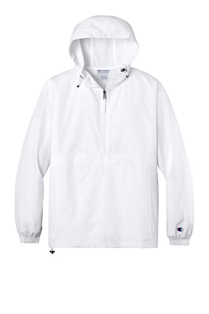 Champion Packable Anorak Jacket - White - flat front