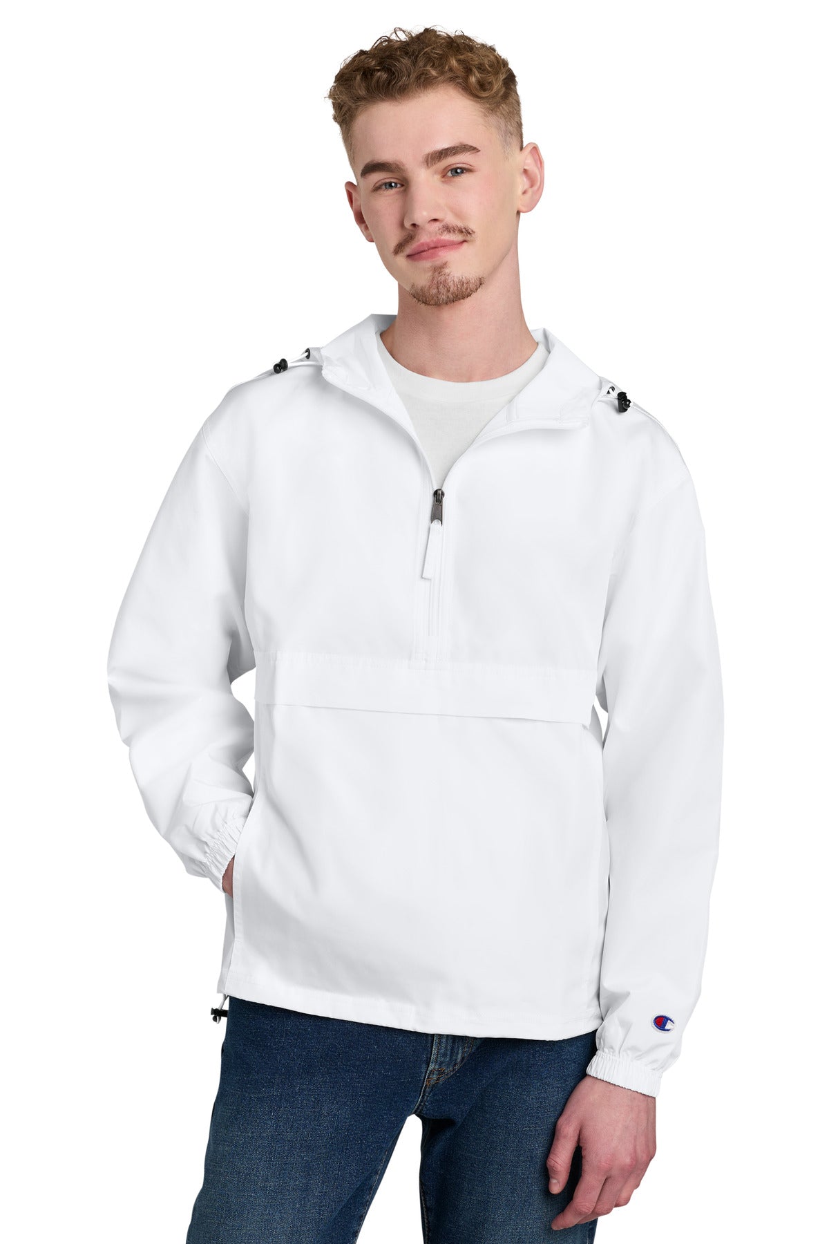 Champion Packable Anorak Jacket - White - front