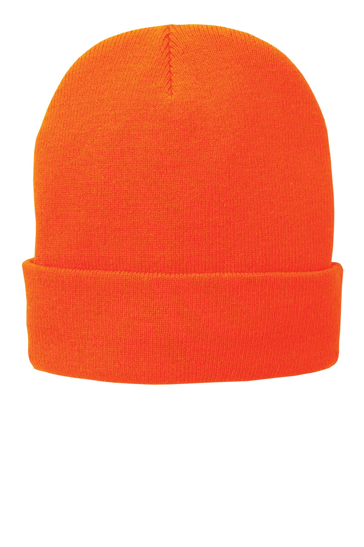 Port Authority Fleece-Lined Knit Cap - Athletic Orange - front
