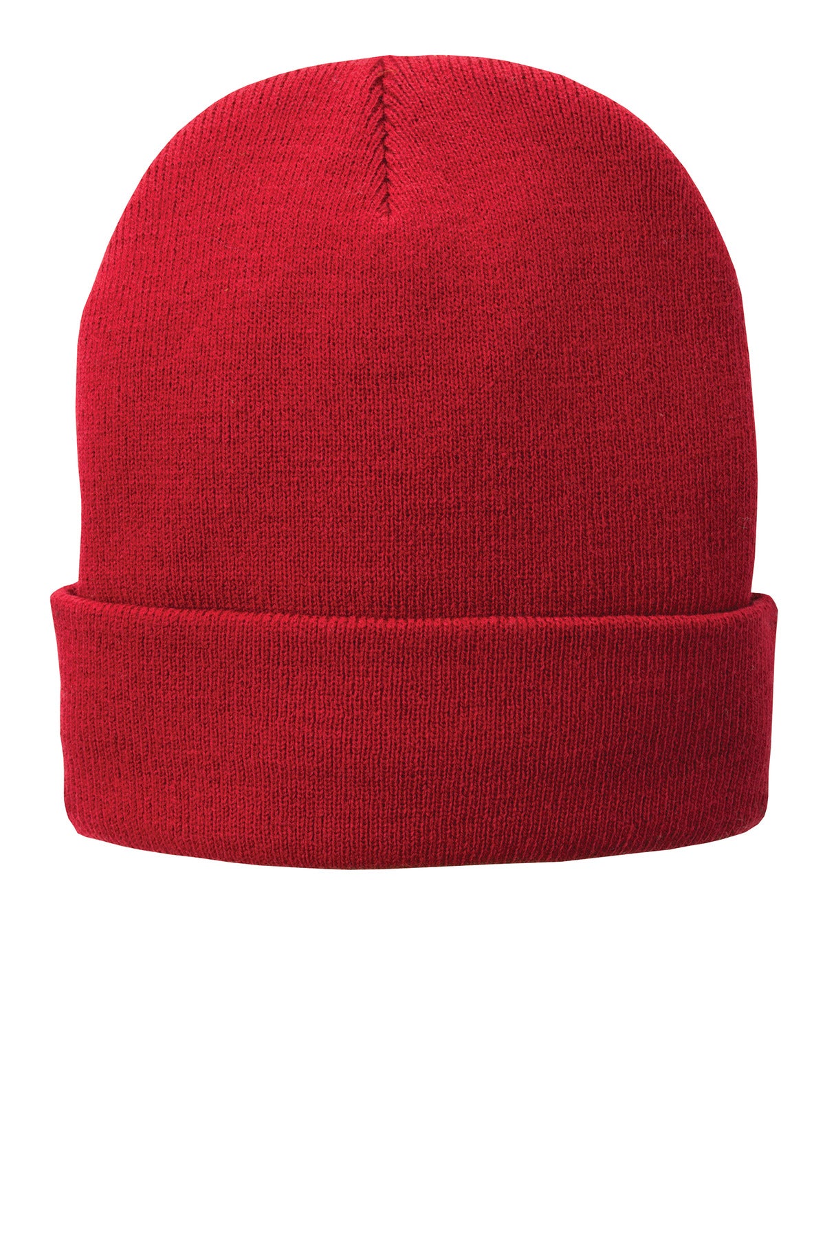 Port Authority Fleece-Lined Knit Cap - Athletic Red - front