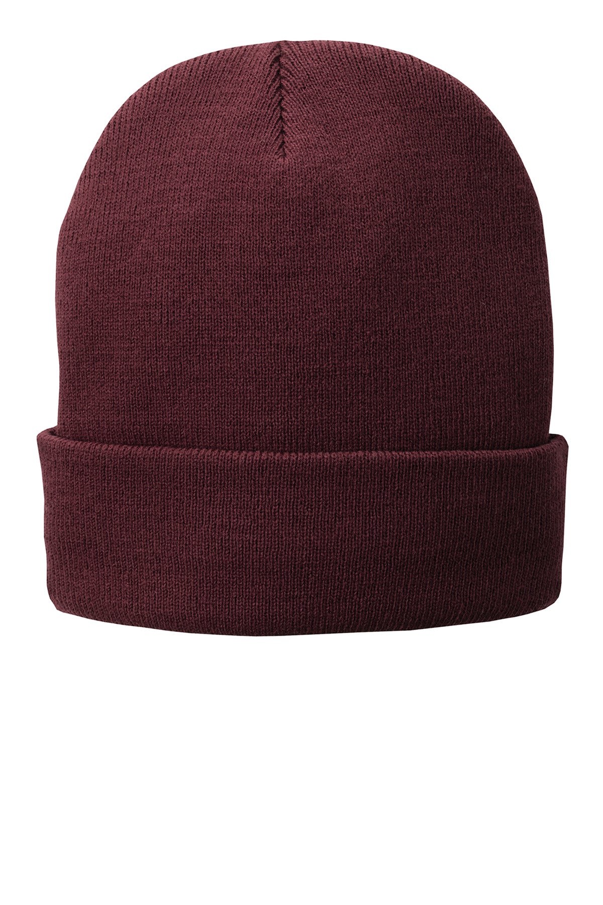 Port Authority Fleece-Lined Knit Cap - Maroon - front