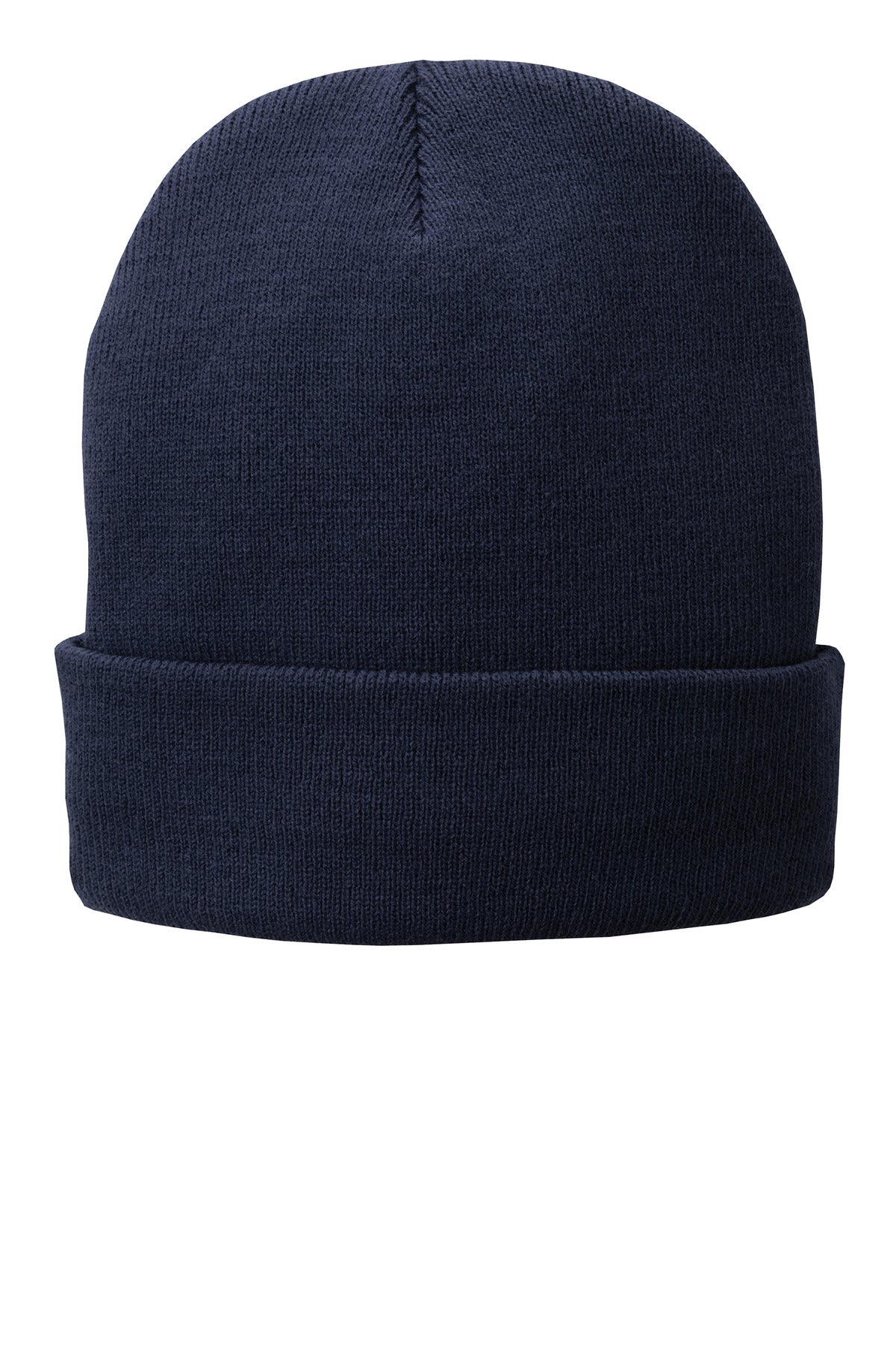 Port Authority Fleece-Lined Knit Cap - Navy - front