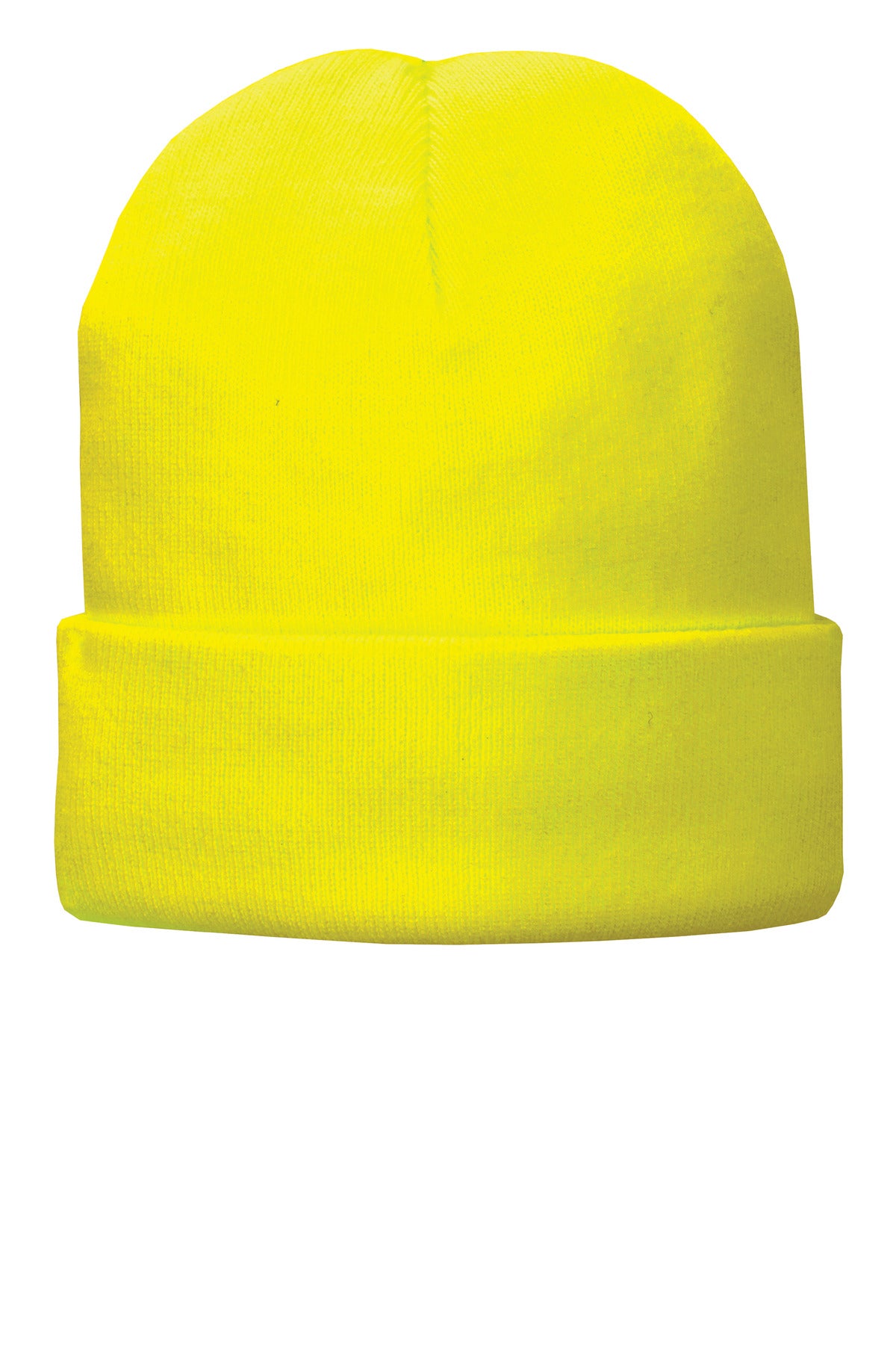 Port Authority Fleece-Lined Knit Cap - Neon Yellow - front