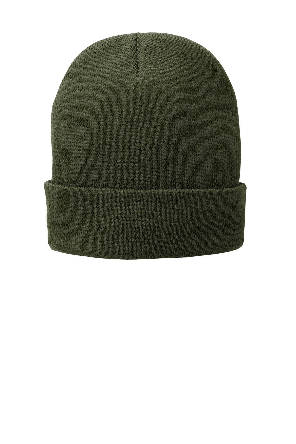 Port Authority Fleece-Lined Knit Cap - Olive Drab Green - front