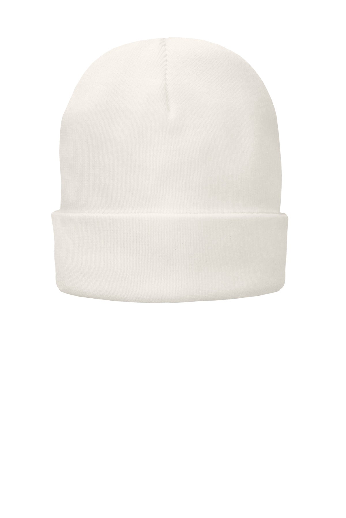 Port Authority Fleece-Lined Knit Cap - White - front