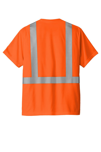 CornerStone ANSI 107 Class 2 Mesh Tee - Safety Orange - flat back