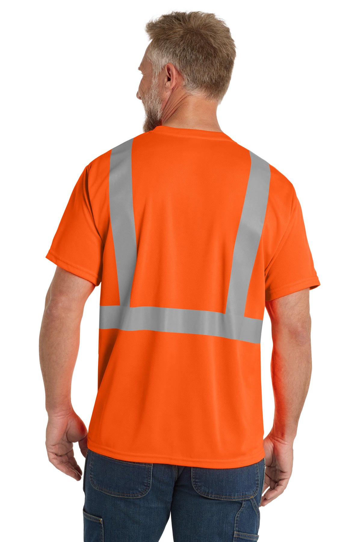 CornerStone ANSI 107 Class 2 Mesh Tee - Safety Orange - back