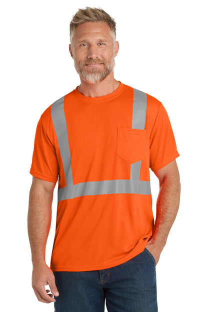 CornerStone ANSI 107 Class 2 Mesh Tee - Safety Orange - front