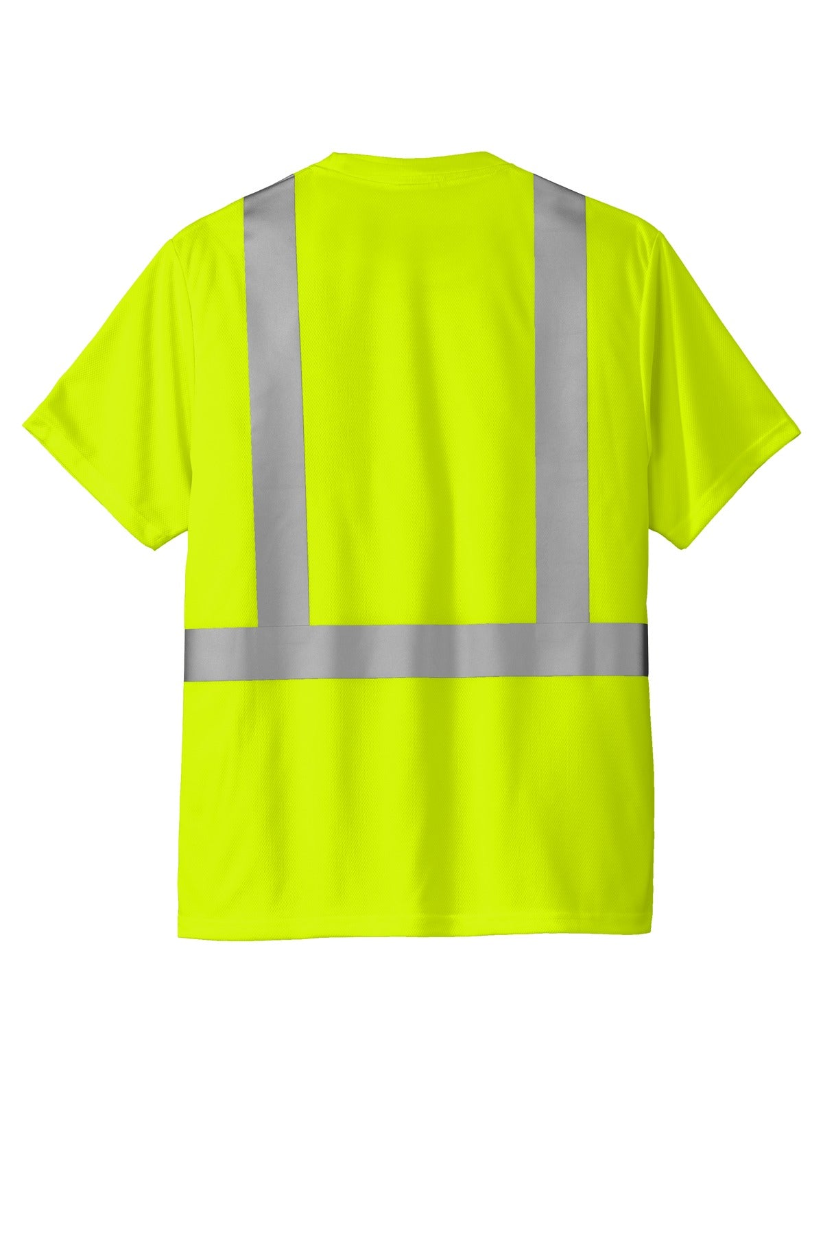 CornerStone ANSI 107 Class 2 Mesh Tee - Safety Yellow - flat back