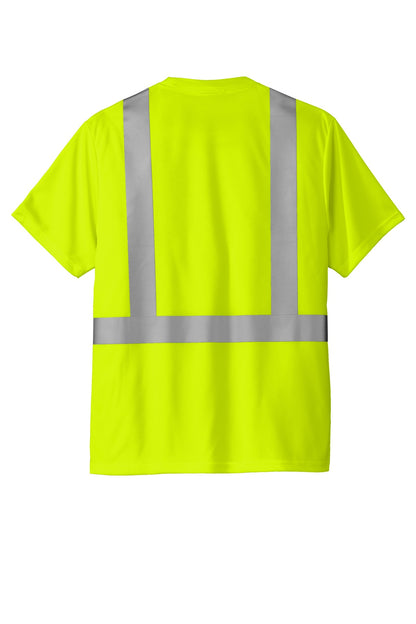 CornerStone ANSI 107 Class 2 Mesh Tee - Safety Yellow - flat back