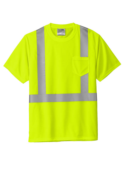 CornerStone ANSI 107 Class 2 Mesh Tee - Safety Yellow - flat front