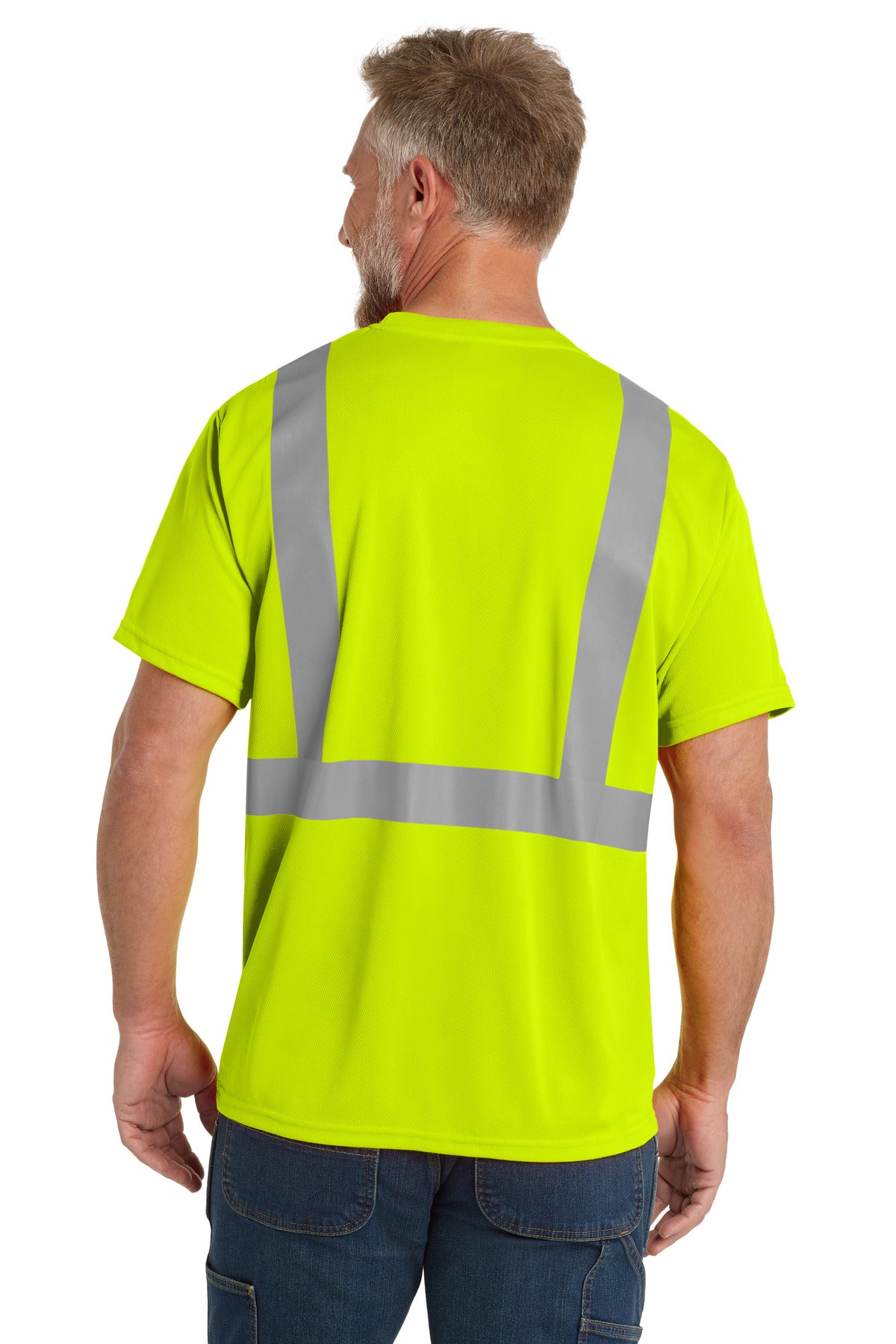 CornerStone ANSI 107 Class 2 Mesh Tee - Safety Yellow - back