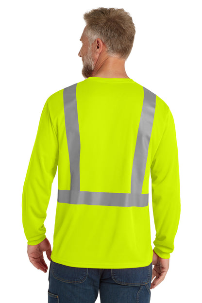 CornerStone ANSI 107 Class 2 Mesh Long Sleeve Tee - Safety Yellow - back