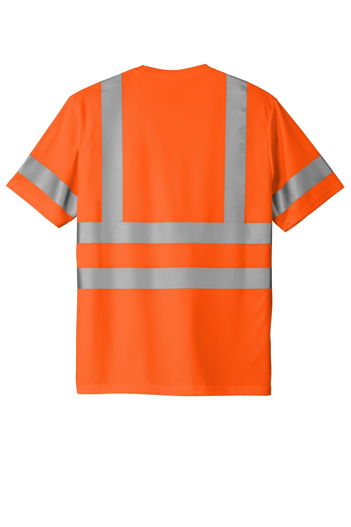 CornerStone ANSI 107 Class 3 Mesh Tee - Safety Orange - flat back
