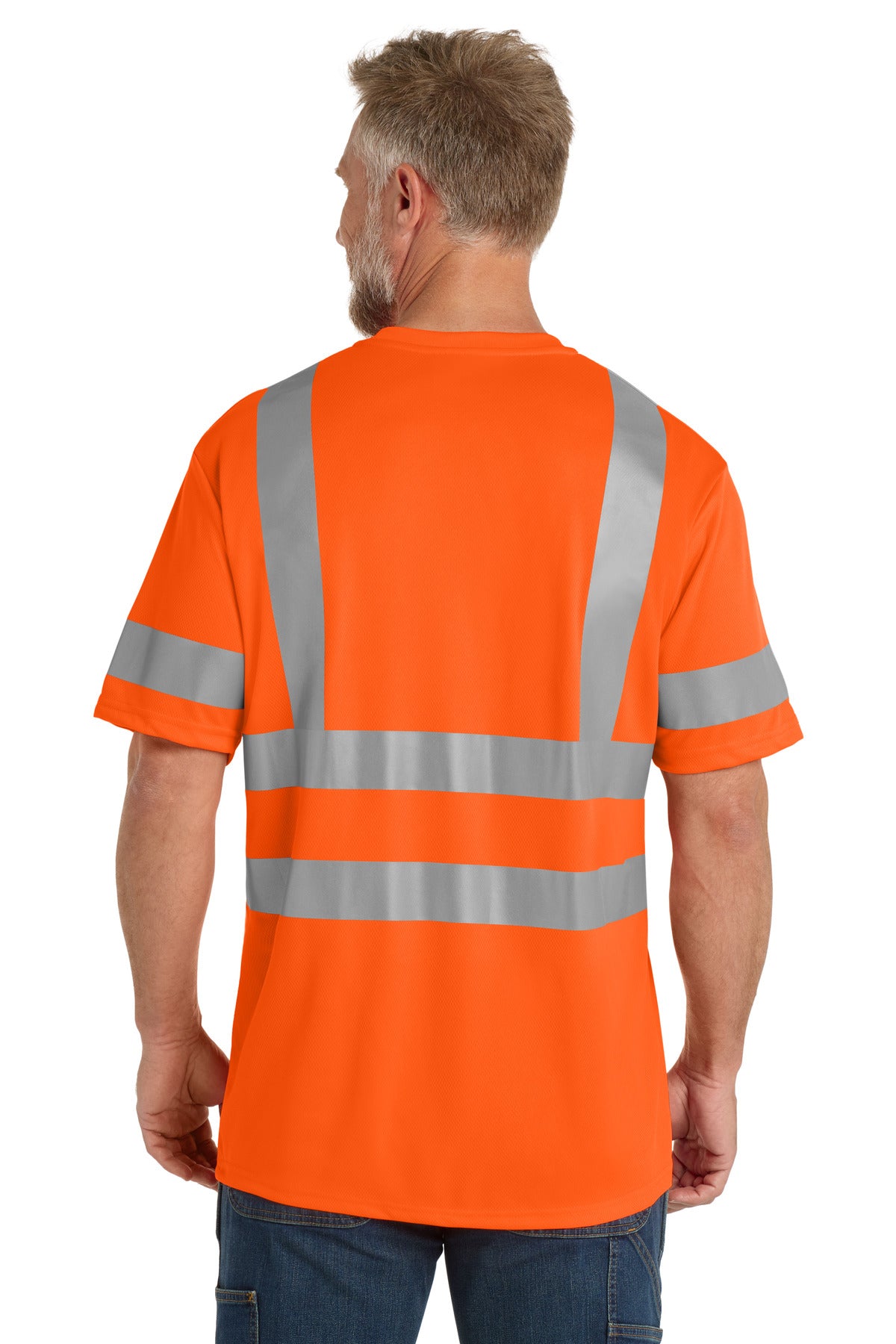 CornerStone ANSI 107 Class 3 Mesh Tee - Safety Orange - back