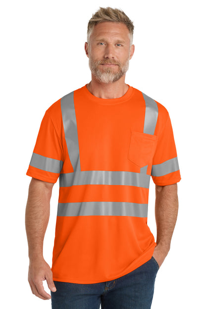 CornerStone ANSI 107 Class 3 Mesh Tee - Safety Orange - front